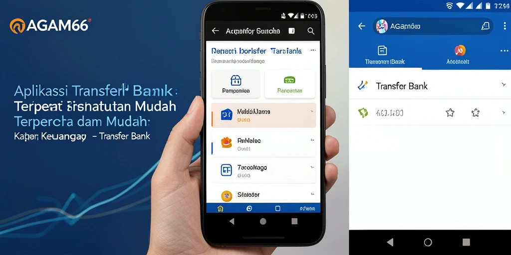 Tampilan antarmuka utama AGAM66 untuk melakukan transfer bank.