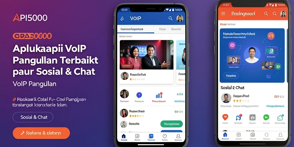 Antarmuka pengguna API5000 saat melakukan VoIP Panggilan dengan teman.