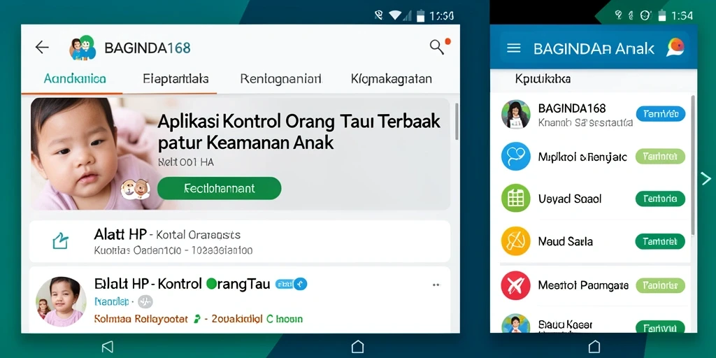 Antarmuka pengguna BAGINDA168 yang intuitif untuk kontrol orang tua.