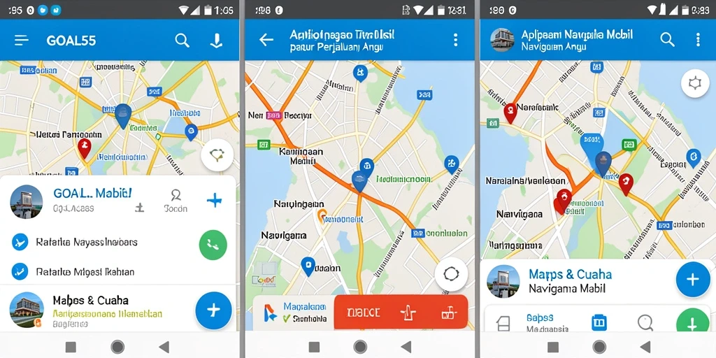 Antarmuka GOAL55 yang menarik untuk Navigasi Mobil.