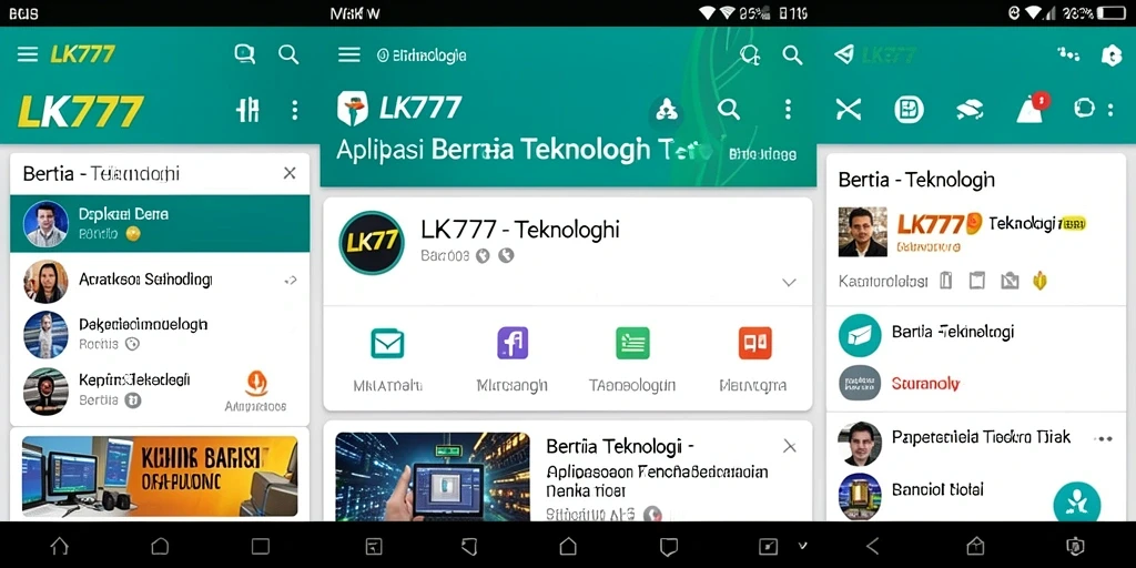Tampilan antarmuka LK777 yang modern dan informatif.