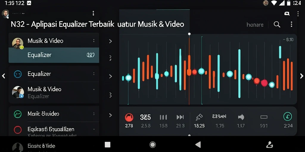 Antarmuka pengguna N32 yang ramah dengan fitur Equalizer yang lengkap.