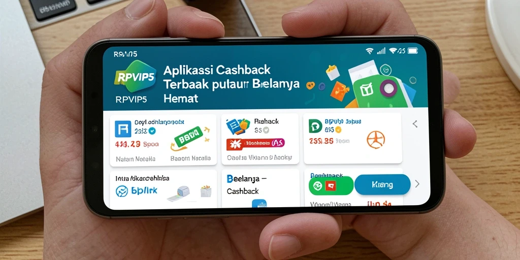Tampilan antarmuka RPVIP5 dengan fitur cashback yang menarik.