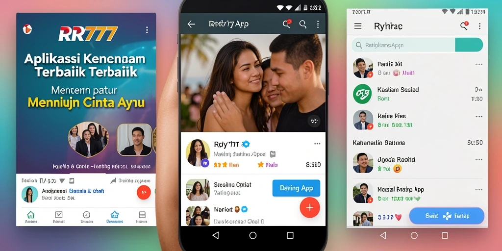 Tampilan antarmuka RR777 yang menarik dan intuitif untuk pengguna aplikasi Dating App.