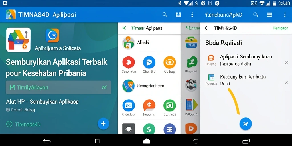 Tampilan antarmuka utama aplikasi TIMNAS4D untuk menyembunyikan aplikasi.