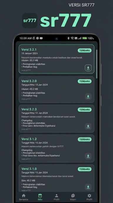 Riwayat Versi Aplikasi sr777 untuk Android